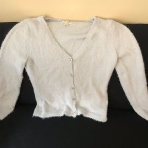 TUCKER + TATE FUZZY BUTTON-DOWN LONG SLEEVE